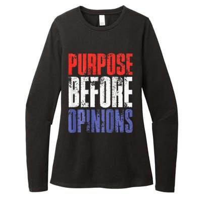 Purpose Before Opinions Austin Theory Live Womens CVC Long Sleeve Shirt