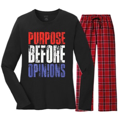 Purpose Before Opinions Austin Theory Live Women's Long Sleeve Flannel Pajama Set 