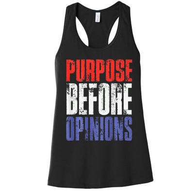 Purpose Before Opinions Austin Theory Live Women's Racerback Tank