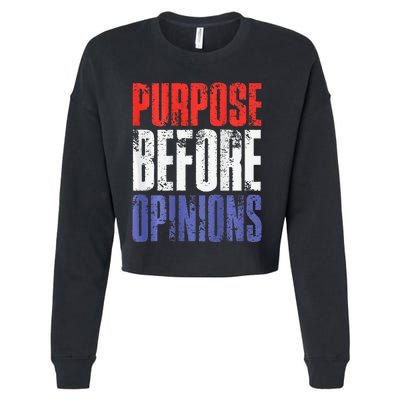 Purpose Before Opinions Austin Theory Live Cropped Pullover Crew