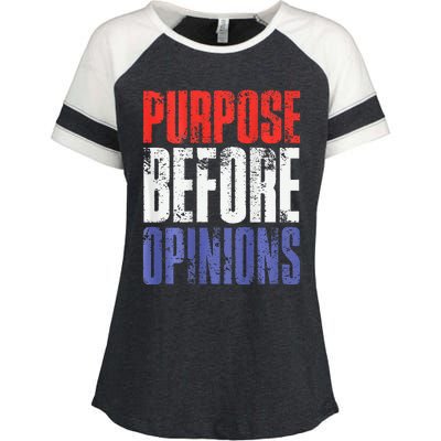 Purpose Before Opinions Austin Theory Live Enza Ladies Jersey Colorblock Tee