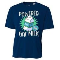 Powered By Oat Milk Cute Vegan Plant Based Cook Barista Cooling Performance Crew T-Shirt