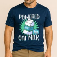 Powered By Oat Milk Cute Vegan Plant Based Cook Barista Cooling Performance Crew T-Shirt