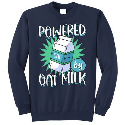 Powered By Oat Milk Cute Vegan Plant Based Cook Barista Sweatshirt