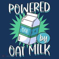 Powered By Oat Milk Cute Vegan Plant Based Cook Barista T-Shirt