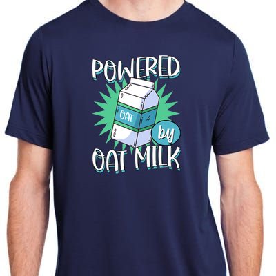 Powered By Oat Milk Cute Vegan Plant Based Cook Barista Adult ChromaSoft Performance T-Shirt