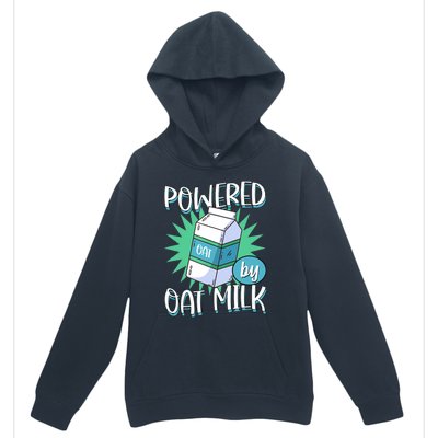 Powered By Oat Milk Cute Vegan Plant Based Cook Barista Urban Pullover Hoodie