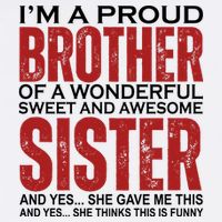 Proud Brother Of A Wonderful Sweet Awesome Sister Funny Gift Hoodie