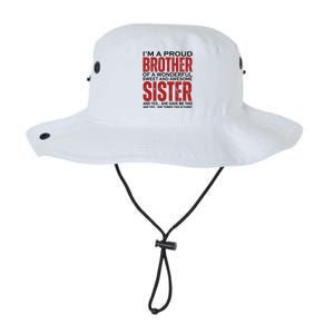 Proud Brother Of A Wonderful Sweet Awesome Sister Funny Gift Legacy Cool Fit Booney Bucket Hat