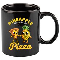 Pineapple Belongs On Pizza Hawaiian Hawaii Pizzeria 11oz C Handle Ceramic Mug
