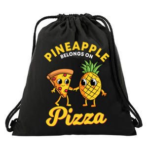 Pineapple Belongs On Pizza Hawaiian Hawaii Pizzeria Drawstring Bag