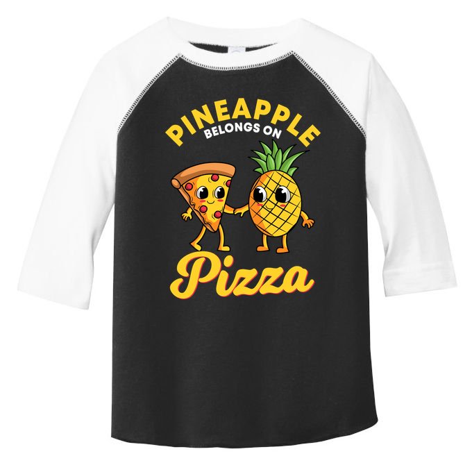 Pineapple Belongs On Pizza Hawaiian Hawaii Pizzeria Toddler Fine Jersey T-Shirt