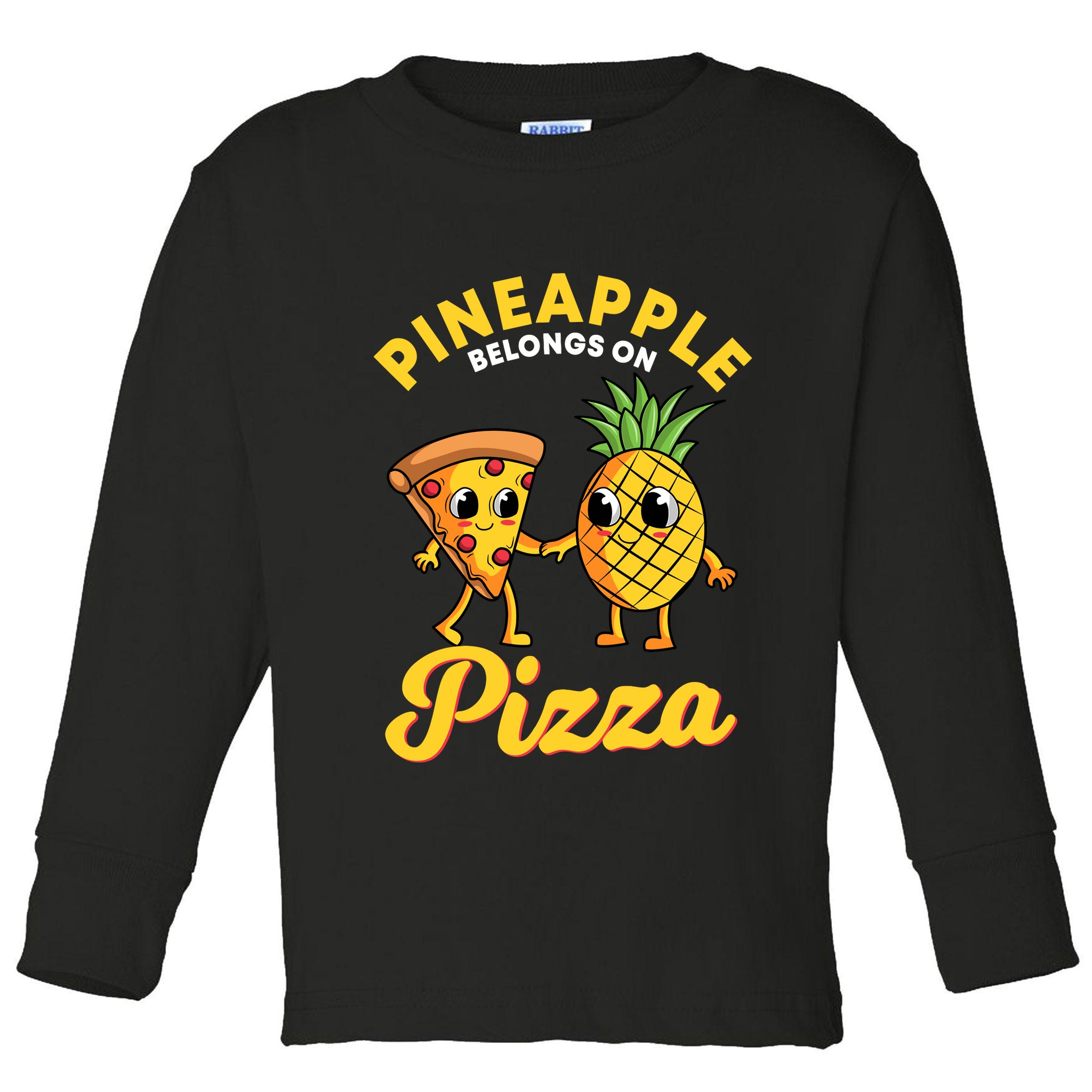 Pineapple Belongs On Pizza Hawaiian Hawaii Pizzeria Toddler Long Sleeve Shirt