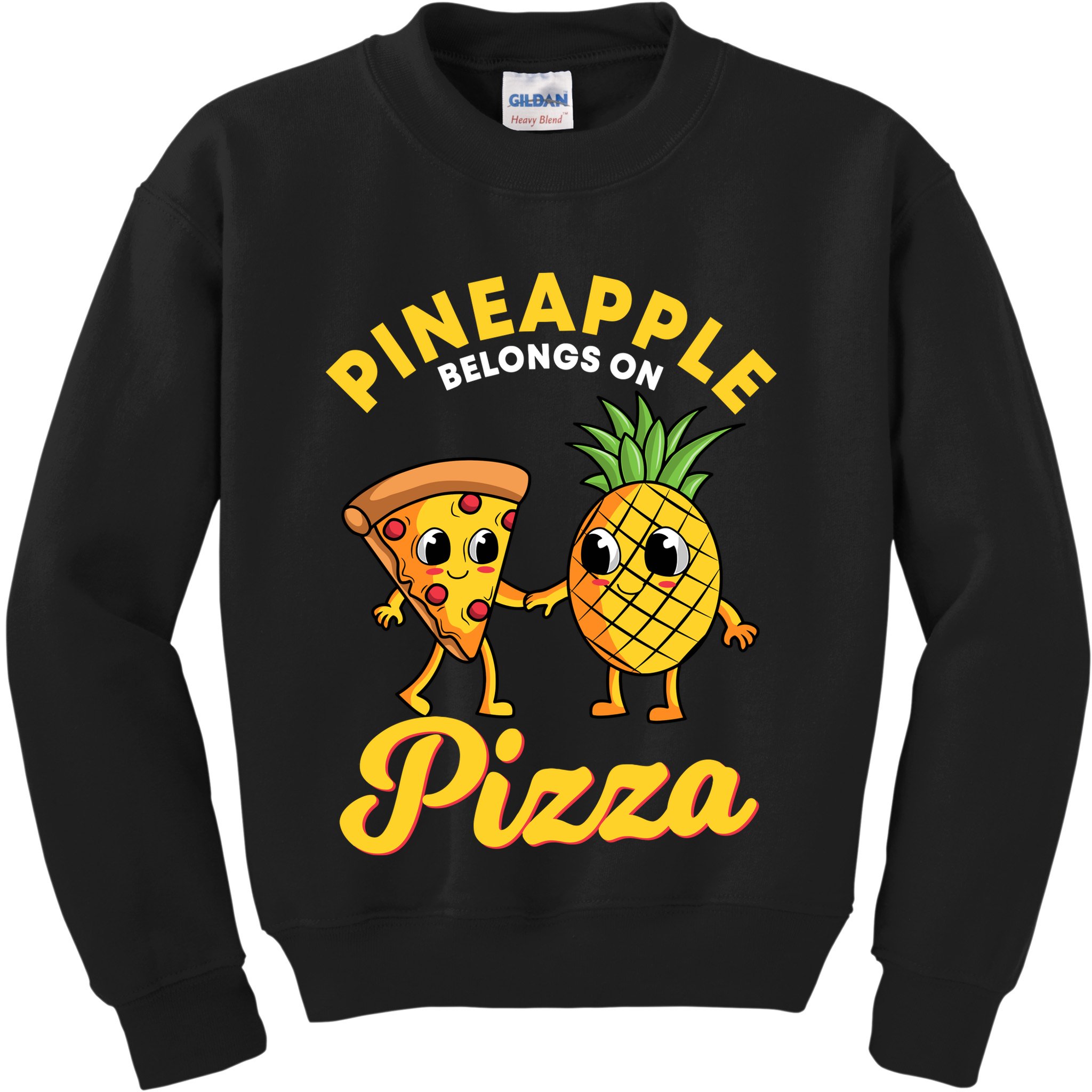Pineapple Belongs On Pizza Hawaiian Hawaii Pizzeria Kids Sweatshirt