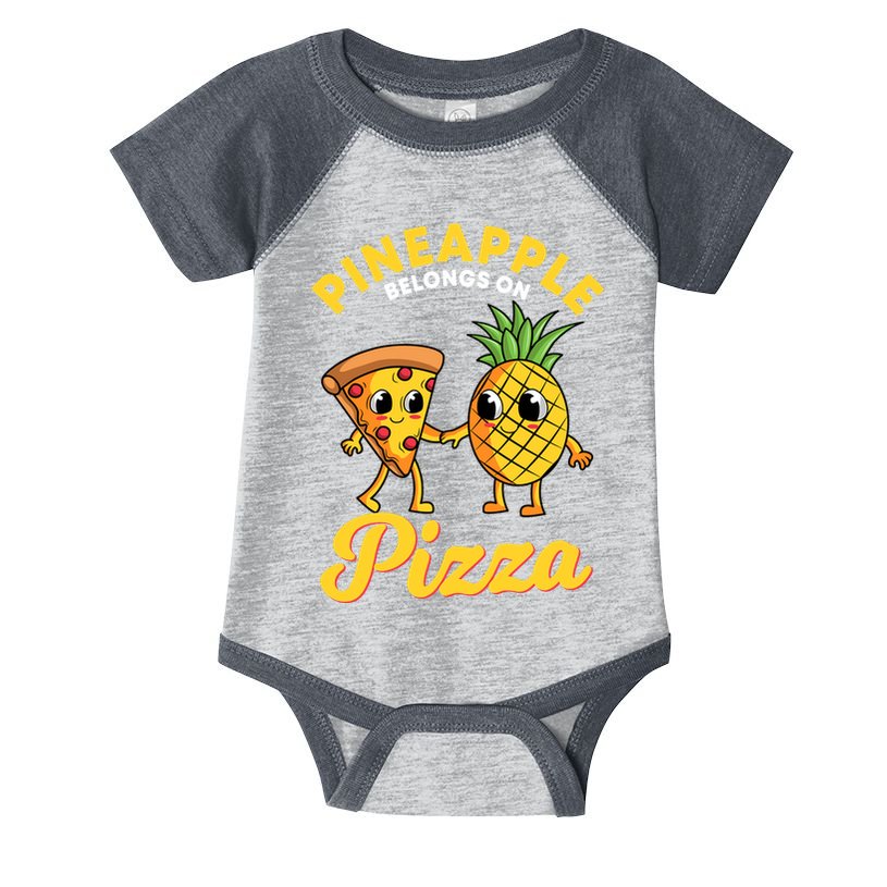 Pineapple Belongs On Pizza Hawaiian Hawaii Pizzeria Infant Baby Jersey Bodysuit