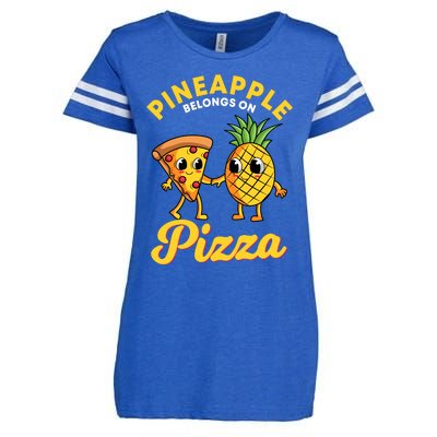 Pineapple Belongs On Pizza Hawaiian Hawaii Pizzeria Enza Ladies Jersey Football T-Shirt