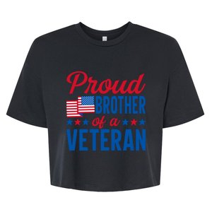 Proud Brother Of Veterans Day T Bella+Canvas Jersey Crop Tee