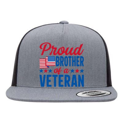 Proud Brother Of Veterans Day T Flat Bill Trucker Hat