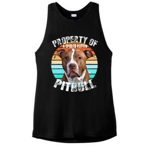 Pit Bull Owner Lover Retro Pitbull Ladies PosiCharge Tri-Blend Wicking Tank