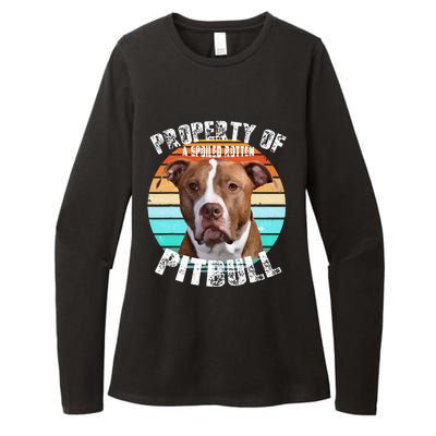 Pit Bull Owner Lover Retro Pitbull Womens CVC Long Sleeve Shirt