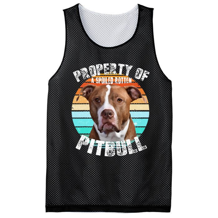 Pit Bull Owner Lover Retro Pitbull Mesh Reversible Basketball Jersey Tank