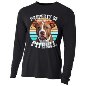 Pit Bull Owner Lover Retro Pitbull Cooling Performance Long Sleeve Crew