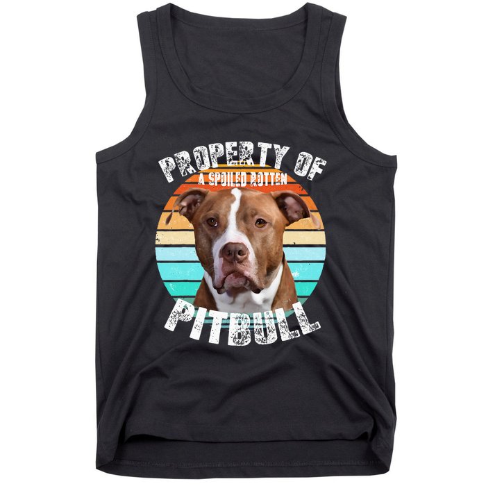 Pit Bull Owner Lover Retro Pitbull Tank Top