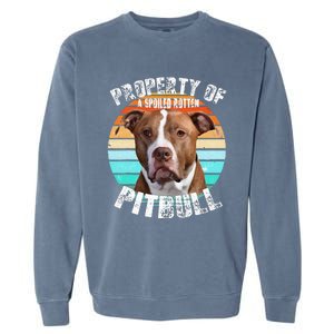 Pit Bull Owner Lover Retro Pitbull Garment-Dyed Sweatshirt