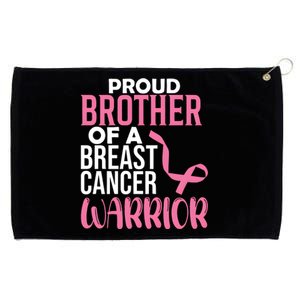 Proud Brother Of A Breast Cancer Warrior Grommeted Golf Towel