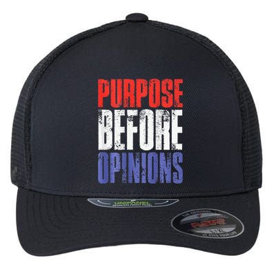 Purpose Before Opinions Austin Theory Live Flexfit Unipanel Trucker Cap