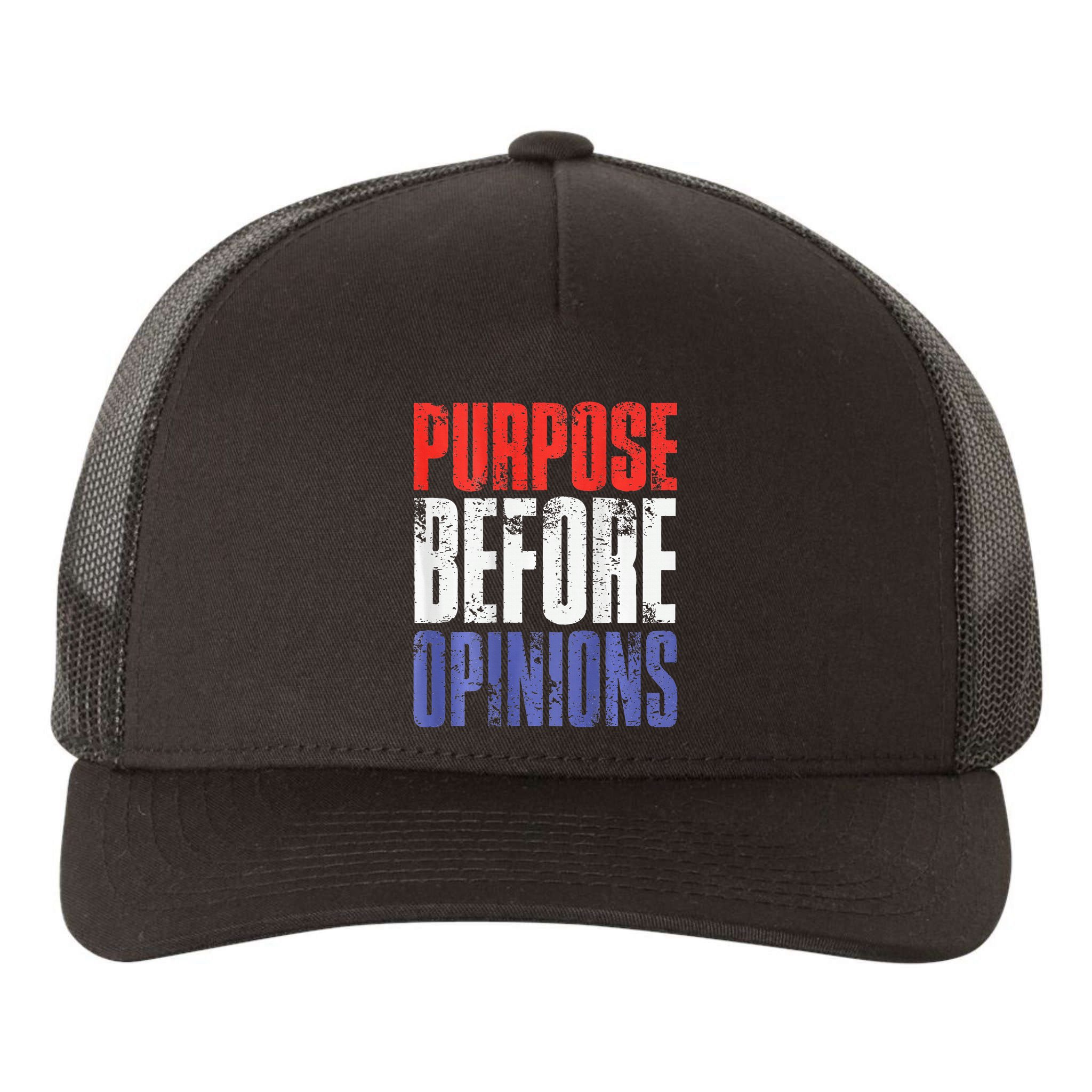 Purpose Before Opinions Austin Theory Live Yupoong Adult 5-Panel Trucker Hat