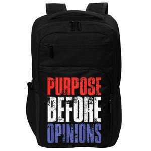 Purpose Before Opinions Austin Theory Live Impact Tech Backpack