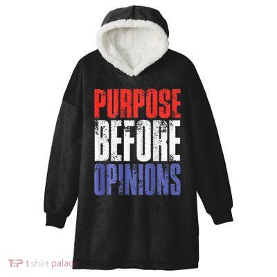 Purpose Before Opinions Austin Theory Live Hooded Wearable Blanket