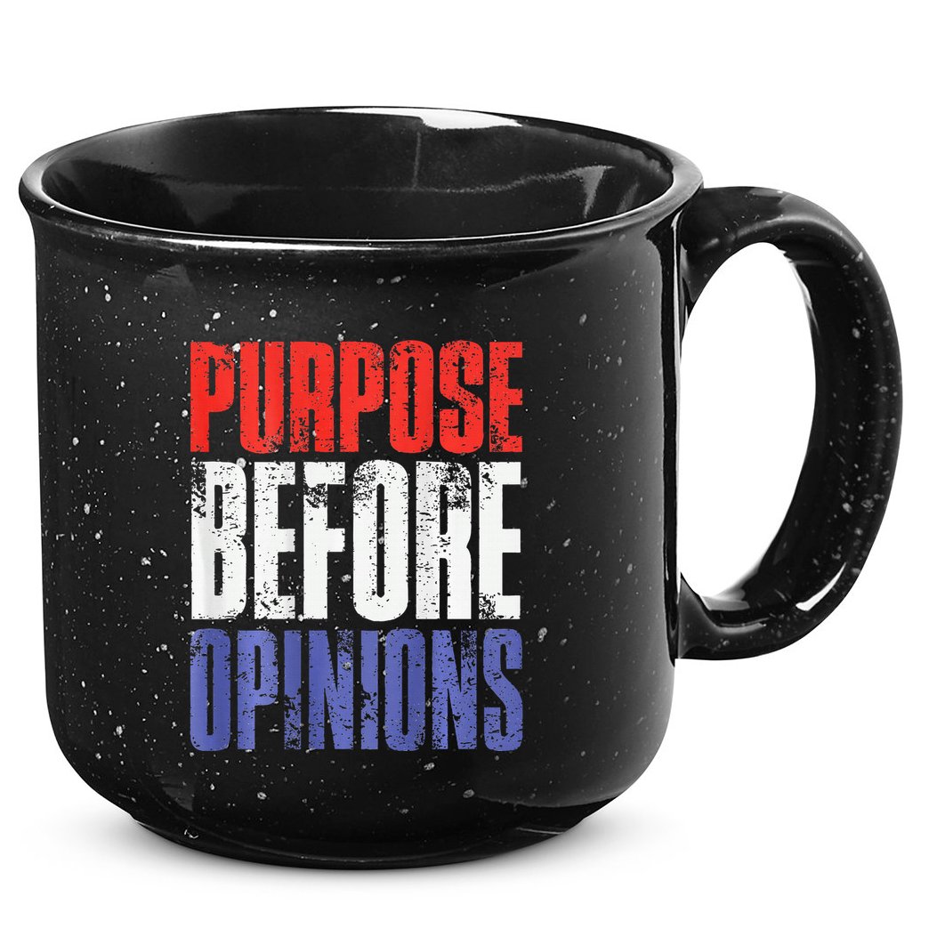 Purpose Before Opinions Austin Theory Live 15oz Campfire Ceramic Mug