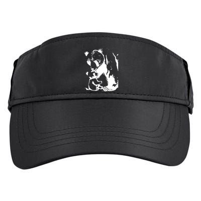 Papa Bear Or Mama Bear With Bear Animal Gift Adult Drive Performance Visor