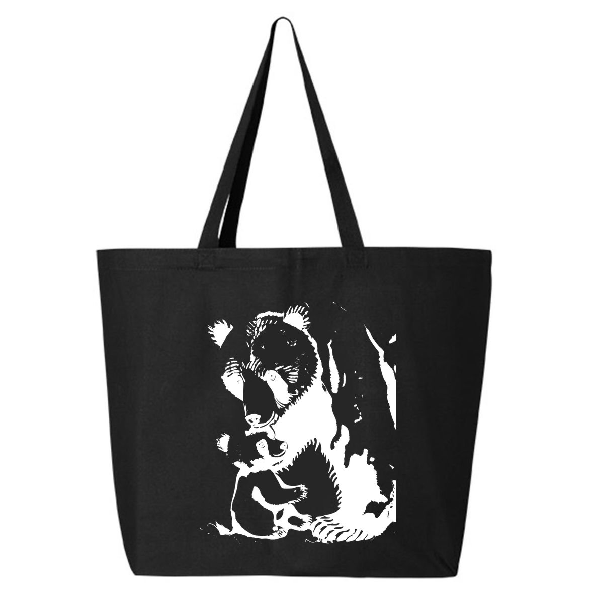 Papa Bear Or Mama Bear With Bear Animal Gift 25L Jumbo Tote