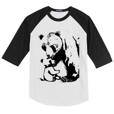 Papa Bear Or Mama Bear With Bear Animal Gift Kids Colorblock Raglan Jersey