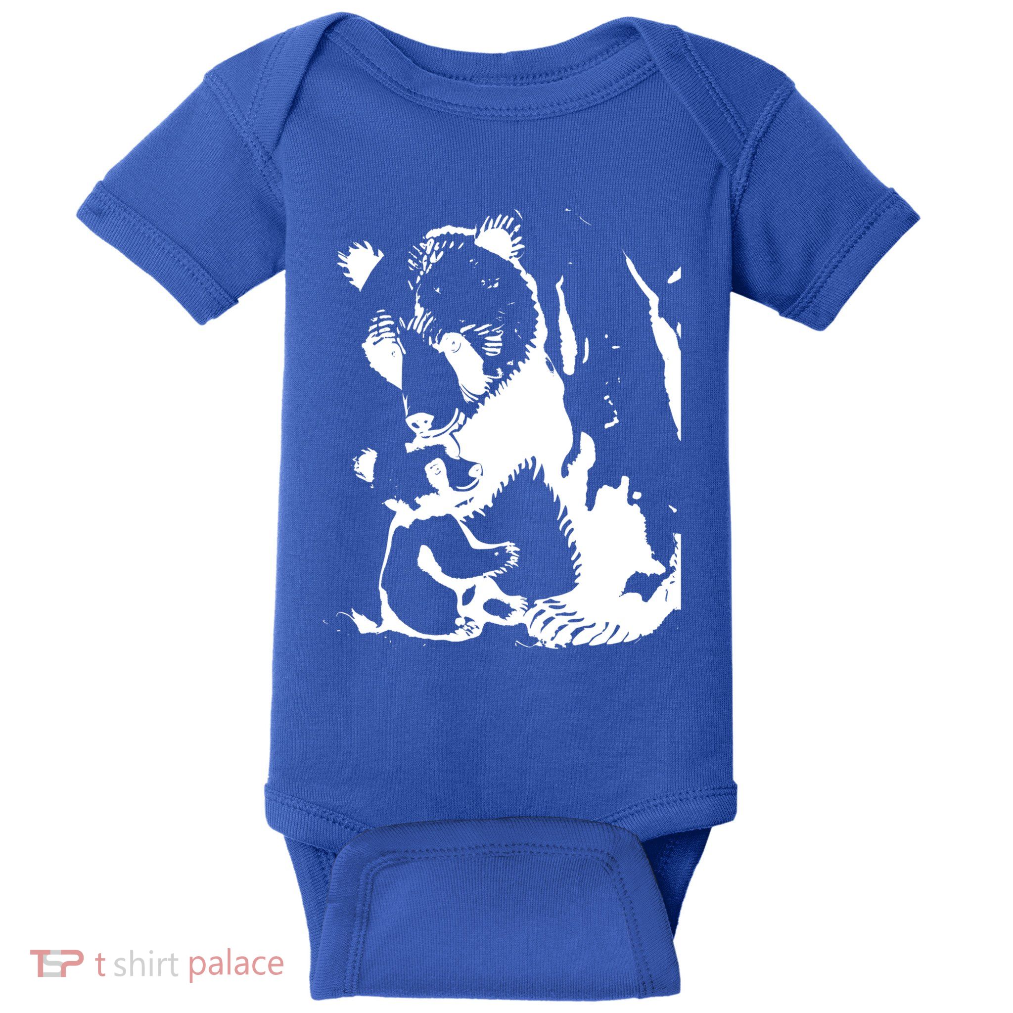 Papa Bear Or Mama Bear With Bear Animal Gift Baby Bodysuit
