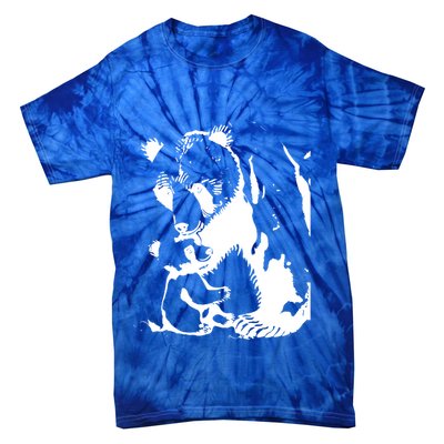 Papa Bear Or Mama Bear With Bear Animal Gift Tie-Dye T-Shirt