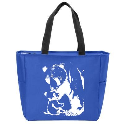 Papa Bear Or Mama Bear With Bear Animal Gift Zip Tote Bag