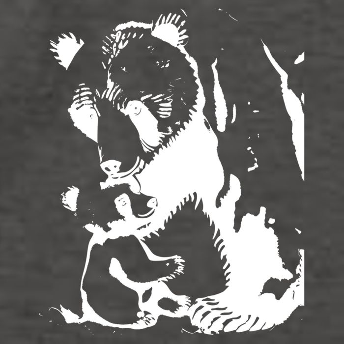 Papa Bear Or Mama Bear With Bear Animal Gift Vector Backpack