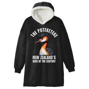 Puteketeke Bird Of The Century Hooded Wearable Blanket