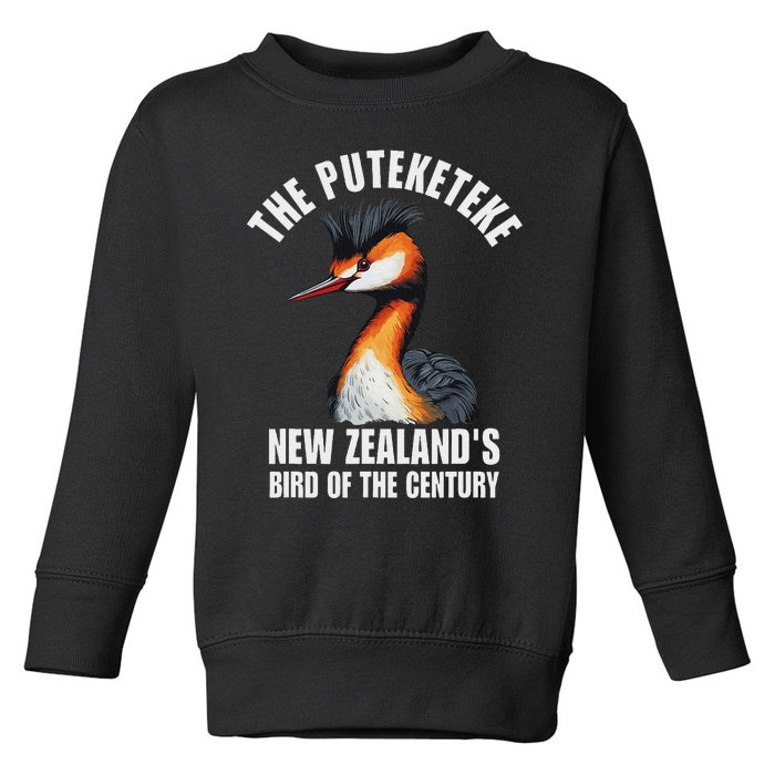 Puteketeke Bird Of The Century Toddler Sweatshirt