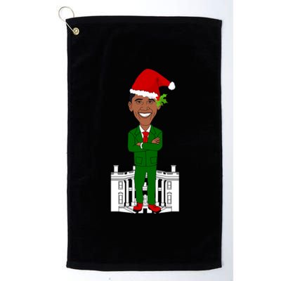 President Barack Obama Santa Claus Ugly Christmas Funny Xmas Gift Platinum Collection Golf Towel