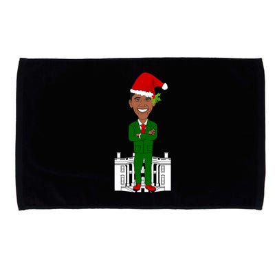 President Barack Obama Santa Claus Ugly Christmas Funny Xmas Gift Microfiber Hand Towel