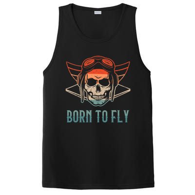 Pilot Born O Fly Airplane Plane Aviator Airport Pilots PosiCharge Competitor Tank