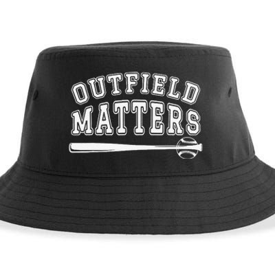 Playing Baseball Outfield Matters Baseball Outfields Funny Sustainable Bucket Hat