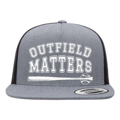 Playing Baseball Outfield Matters Baseball Outfields Funny Flat Bill Trucker Hat