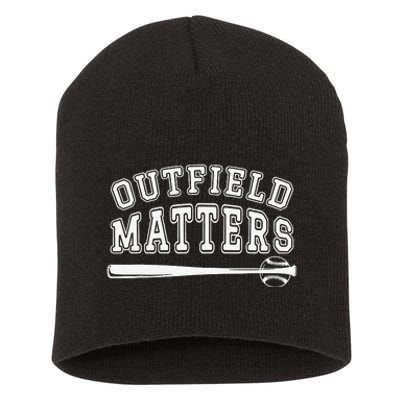 Playing Baseball Outfield Matters Baseball Outfields Funny Short Acrylic Beanie