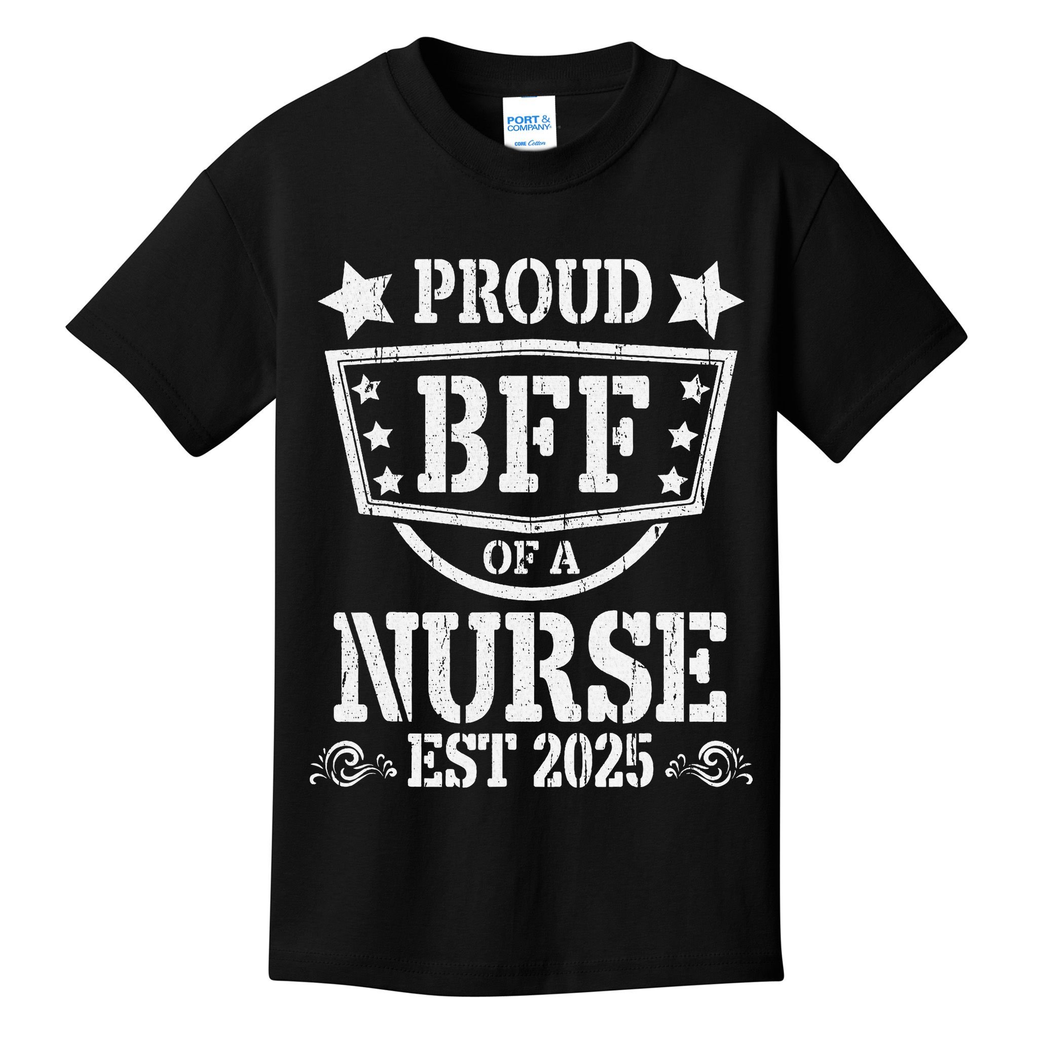 Proud BFF Of A New Nurse Nursing Graduate 2025 Best Friend Gift Kids T-Shirt